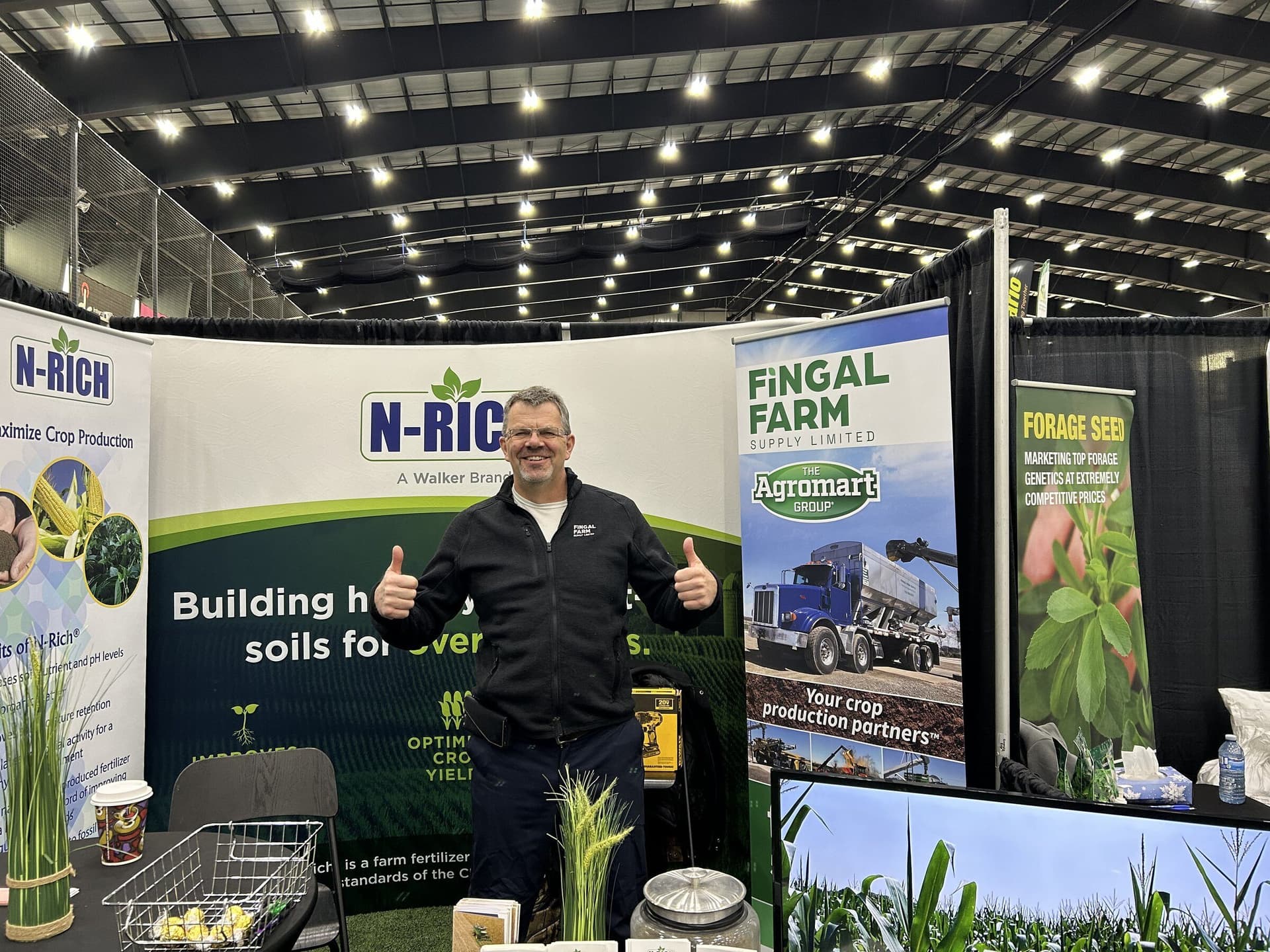 Harm Spangenberg at an agricultural trade show booth